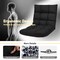 Foldable Floor Sofa Chair 14 Position Adjustable Recliner Cotton Linen